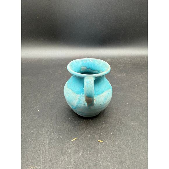 Vintage Small Blue Pottery Vase - good condition - Picture 5 of 8